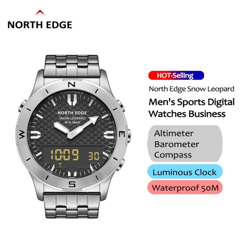 NORTH EDGE Men Outdoor Digital - Altimeter Compass Watch review and price