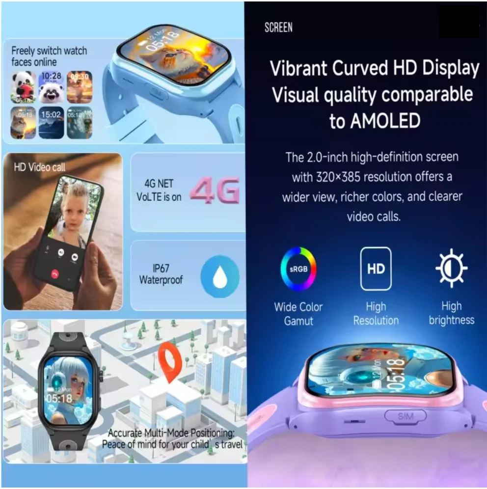 4G Kids Smart Watch Child Watc - Smartwatch Watches For Kids With Gps review and price