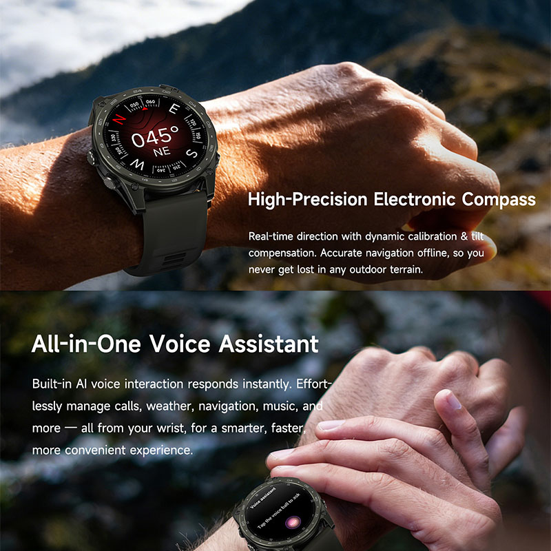 New 5ATM Waterproof Smart Watc - Altimeter Compass Watch review and price