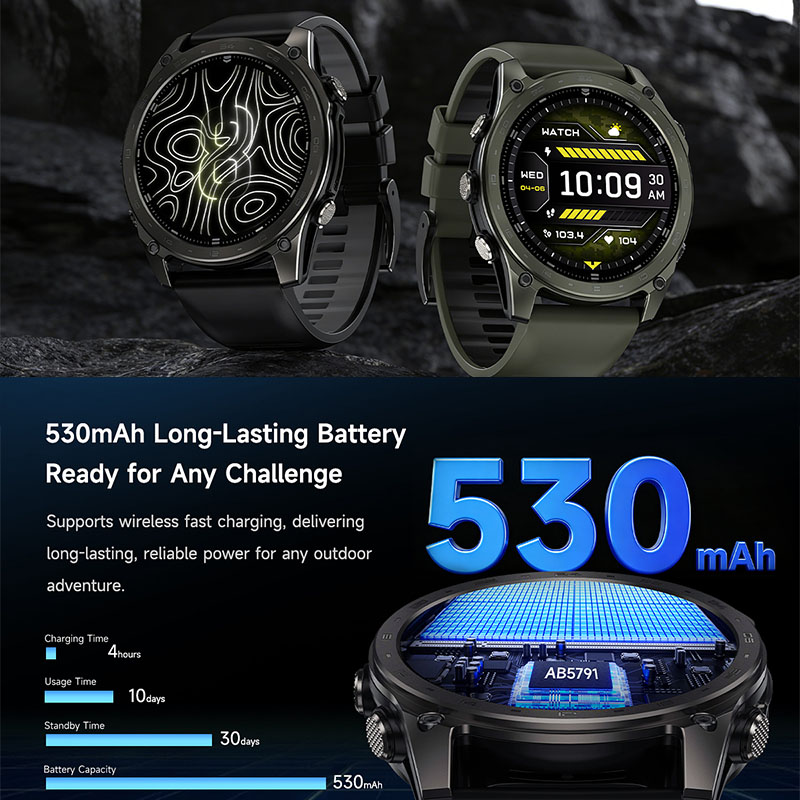 New 5ATM Waterproof Smart Watc - Altimeter Compass Watch review and price